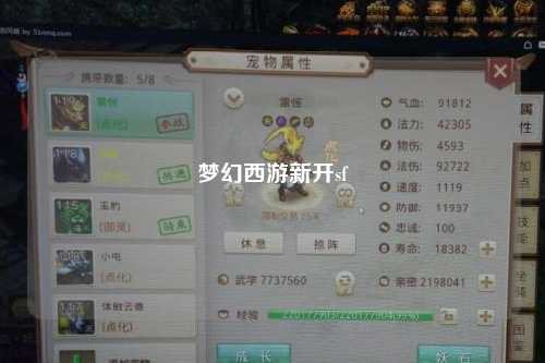 梦幻西游新开sf